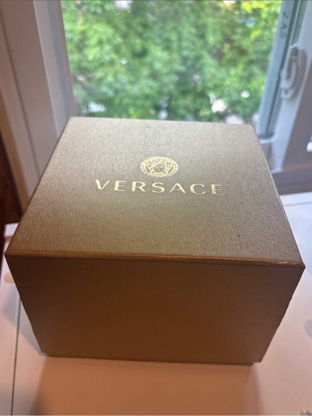 Versace Gold Gift Box with Embossed Logo
